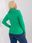 Sweter zielony plus size z lejącym golfem L/XL - zdjęcie 2
