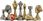 1A Games Italian Chess Set Chess Pieces Staunton + Chess Board Leatherette Gold/Burgun - zdjęcie 4