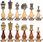 1A Games Italian Chess Metal/Wood Arabesque + Chess Board Leatherette Brown/Black 48 - zdjęcie 3