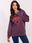 Bluza Boston dresowa z naszywkami, fioletowy - zdjęcie 3