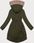 Kurtka damska ze ściągaczem w talii S'West khaki (B8352-11) - zdjęcie 2