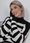 Perfumowany sweter z golfem Be My Baby biało-czarny : Rozmiar - Jeden rozmiar - zdjęcie 2