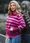Sweter w paski Frances różowy : Rozmiar - L/XL - zdjęcie 3