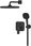 Zestaw prysznicowy Grohe Tempesta Cube Black 1053362430  - zdjęcie 2