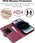 Ocase Etui Skórzane Z Klapką Do Iphone 14 Pro Portfel Rfid Retro Bordowe - zdjęcie 4