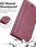 Ocase Etui Skórzane Z Klapką Do Iphone 14 Pro Portfel Rfid Retro Bordowe - zdjęcie 5