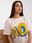 Jasnoróżowy bawełniany t-shirt oversize z napisem - zdjęcie 4