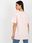 Jasnoróżowy bawełniany t-shirt oversize z napisem - zdjęcie 2