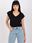 Czarny t-shirt basic Atlanta RUE PARIS - zdjęcie 4