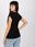 Czarny t-shirt basic Atlanta RUE PARIS - zdjęcie 3