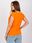 Pomarańczowy t-shirt basic Atlanta RUE PARIS - zdjęcie 2