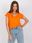 Pomarańczowy t-shirt basic Atlanta RUE PARIS - zdjęcie 6