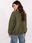 Khaki damska bluza oversize z okrągłym dekoltem - zdjęcie 2