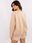 Beżowa ocieplana bluza oversize bez kaptura - zdjęcie 2