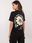 Czarny t-shirt z nadrukiem na plecach SUBLEVEL - zdjęcie 3