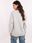 Jasnoszara damska bluza oversize bez kaptura - zdjęcie 2