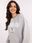 Jasnoszara damska bluza oversize bez kaptura - zdjęcie 3