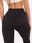 Czarne sportowe legginsy basic w prążek - zdjęcie 2