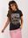 Ciemnoszary damski t-shirt z printem SUBLEVEL - zdjęcie 4