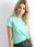 Turkusowy t-shirt Peachy - zdjęcie 2