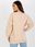 Jasnobeżowa dresowa bluza oversize bez kaptura - zdjęcie 4
