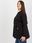 Czarna gładka bluza basic plus size z troczkami - zdjęcie 4