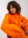 Pomarańczowa dresowa bluza basic o kroju oversize - zdjęcie 2