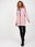 Różowa długa dresowa bluza basic z suwakiem RUE PARIS - zdjęcie 5
