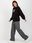 Czarna luźna bluza oversize bez kaptura z napisem - zdjęcie 2
