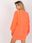 Fluo pomarańczowa dresowa bluza oversize z nadrukiem - zdjęcie 2