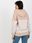 Beżowo-biała bluza basic w paski z kapturem RUE PARIS - zdjęcie 5