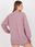 Brudnoróżowa dresowa bluza basic oversize - zdjęcie 6
