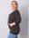 Ciemna khaki bluzka plus size z aplikacją Messina - zdjęcie 4