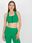 Zielony prążkowany crop top basic z bawełny RUE PARIS - zdjęcie 4