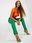 Zielone legginsy basic z bawełny z suwakami RUE PARIS - zdjęcie 5