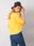 Żółty t-shirt z printem Jasmine RUE PARIS - zdjęcie 3