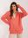 Koralowy rozpinany sweter oversize RUE PARIS - zdjęcie 5