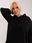 Czarna bluza plus size z kapturem Luna - zdjęcie 4