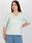 Miętowa bluzka plus size z krótkim rękawem - zdjęcie 4