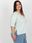 Miętowa bluzka plus size z krótkim rękawem - zdjęcie 3