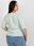 Miętowa bluzka plus size z krótkim rękawem - zdjęcie 3