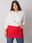 Ecru-czerwona bluza plus size bez kaptura Sira - zdjęcie 3