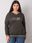 Ciemna khaki bluzka plus size z aplikacją Lila - zdjęcie 3