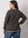 Ciemna khaki bluzka plus size z aplikacją Lila - zdjęcie 4
