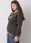 Ciemna khaki bluzka plus size z aplikacją Lila - zdjęcie 2
