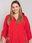 Czerwona bluza plus size na suwak Zurich - zdjęcie 4