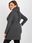 Ciemnoszara rozpinana bluza plus size z kapturem - zdjęcie 2