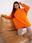 Pomarańczowa dresowa bluza basic Twist - zdjęcie 3