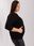 Czarna bawełniana bluza plus size - zdjęcie 4