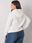 Ecru rozpinana bluza plus size Kaylee - zdjęcie 2